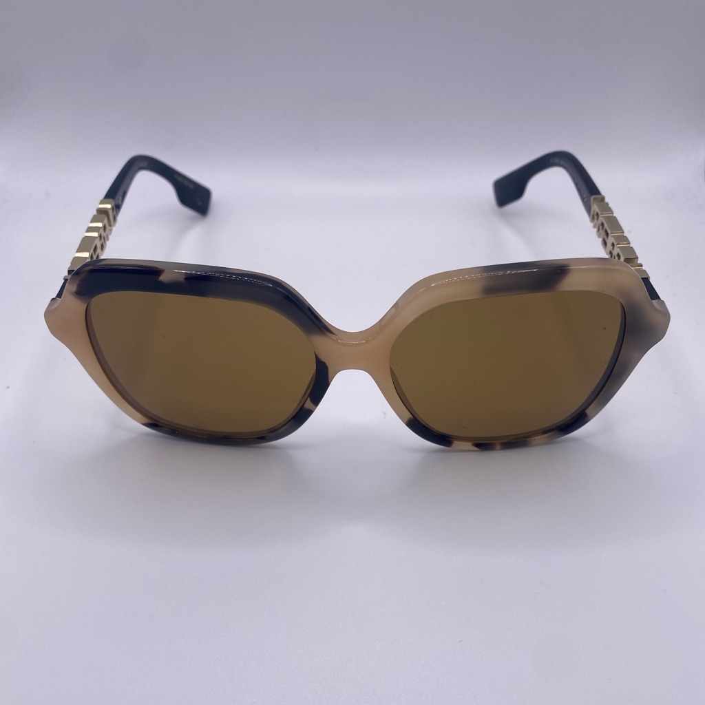 Burberry Be4389 Joni Sunglasses Havana Frame Brown Lenses 55-16-140